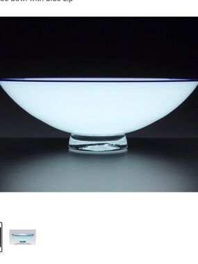 ❤️ Pale Blue Bowl with Blue Lip- Designed by Nicholas Kekic